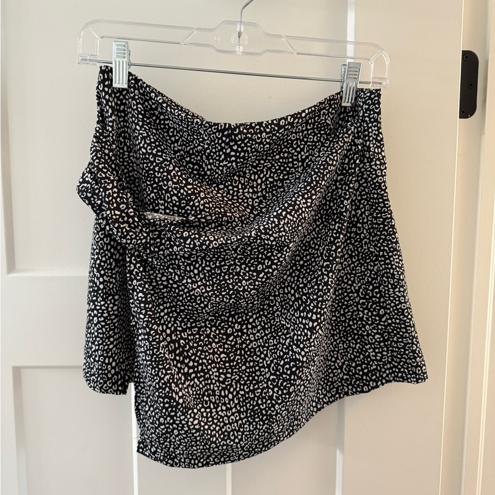 Zara Printed Leopard Skort with Knot